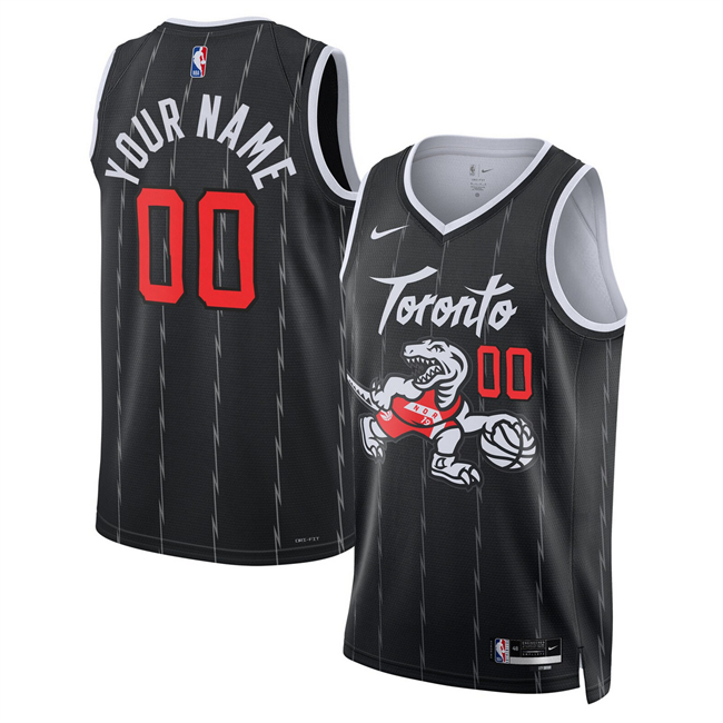 Men's Black Toronto Raptors Active Player Custom 2025/26 City Edition Stitched Basketball Jersey
